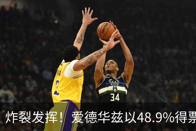 炸裂发挥！爱德华兹以48.9%得票率当选今日JRs评选最佳球员
